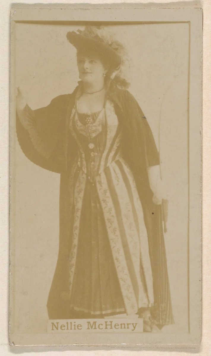 Nellie McHenry, from the Actresses series (N245) issued by Kinney Brothers to promote Sweet Caporal Cigarettes by Kinney Brothers Tobacco Company, photograph, 1890