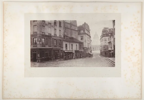 Rue du Haut-Pave (Pantheon in Distance) by Charles Marville, photograph, 1865-1869