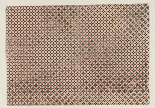 Sheet with overall geometric pattern by anonymous, print, 1800-1900