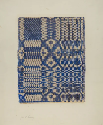 Woven Coverlet by John Gasaway, index of american design, 1940