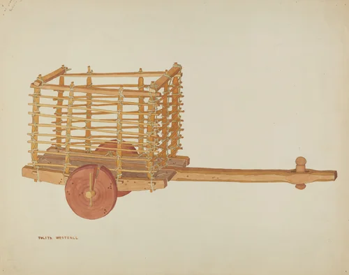 Wooden Cart by Tulita Westfall, index of american design, 1936