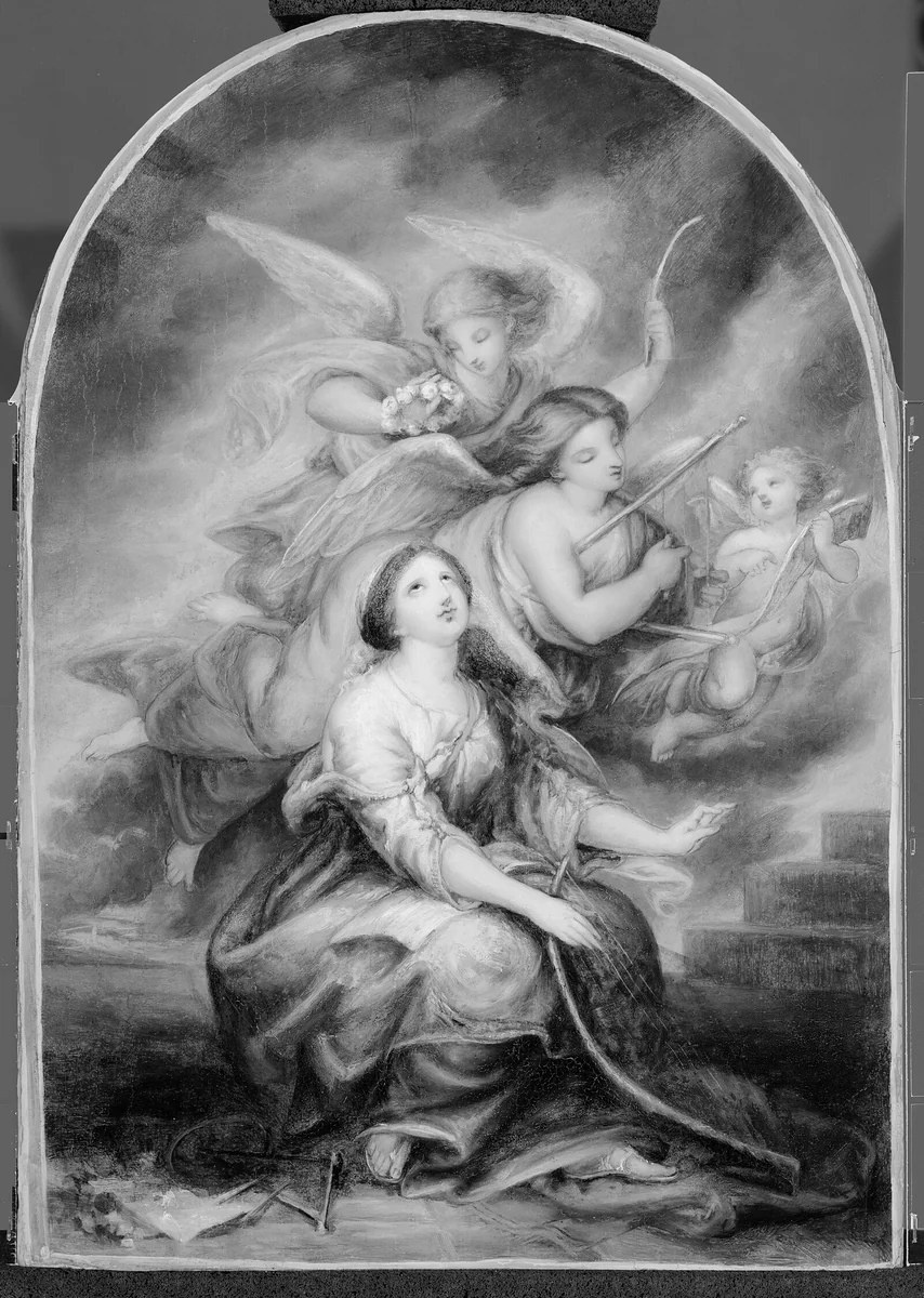 St. Cecilia by Antoine Wiertz, painting, 1845-1855