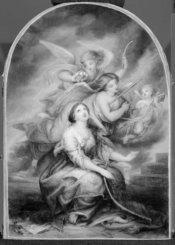 St. Cecilia by Antoine Wiertz, painting, 1845-1855