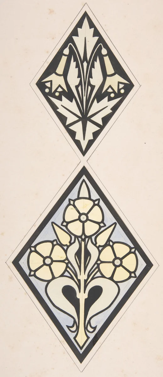 Design drawing by Christopher Dresser, drawing, 1878-1888