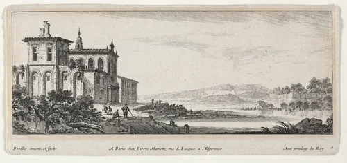 River Scene by Gabriel Perelle, print, 1603-1677
