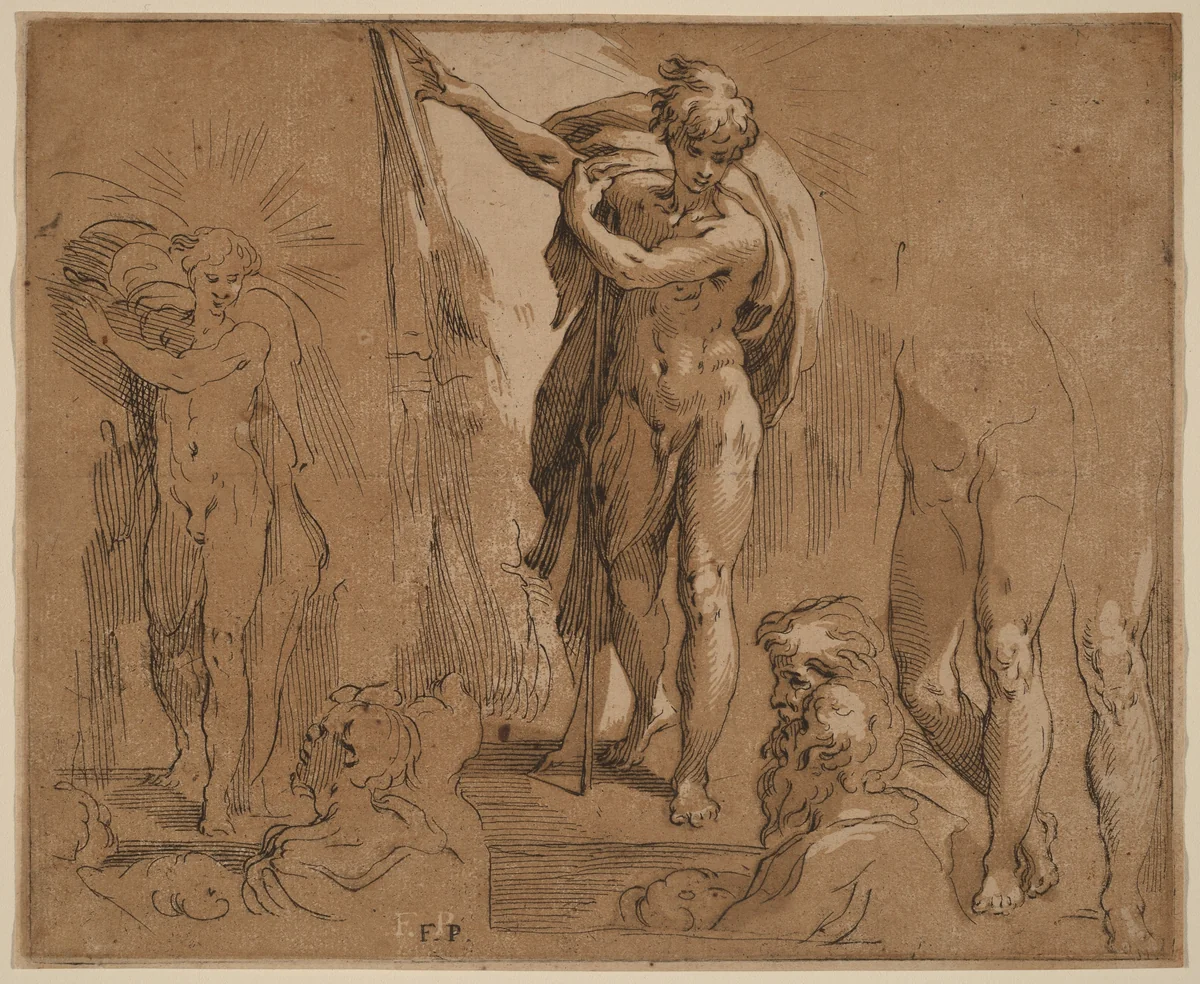 Saint John the Baptist by Frederick Bloemaert, print, 1610-1669
