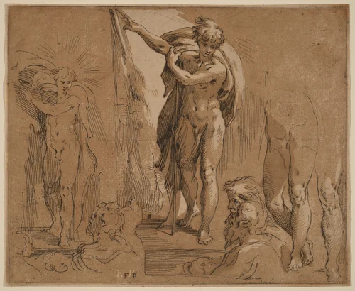 Saint John the Baptist by Frederick Bloemaert, print, 1610-1669
