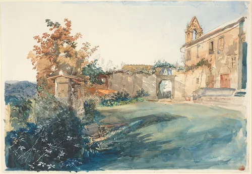 The Garden of San Miniato near Florence by John Ruskin, drawing, 1845
