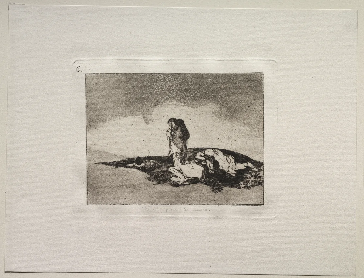 The Horrors of War: There is No One to Help Them by Francisco de Goya, print, 1810-1820
