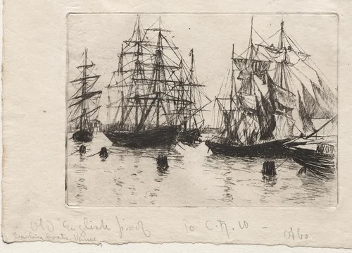 Sailing Boats, Venice by Otto H. Bacher, print, 1880