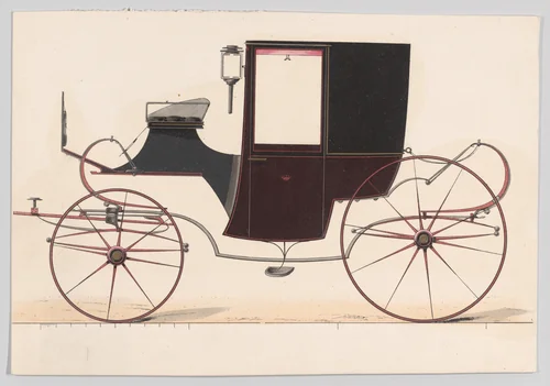 Design for Brougham/D'Orsay by anonymous, print, 1875-1885