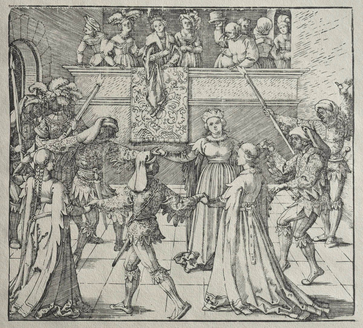 The Masquerade by Albrecht Dürer, print