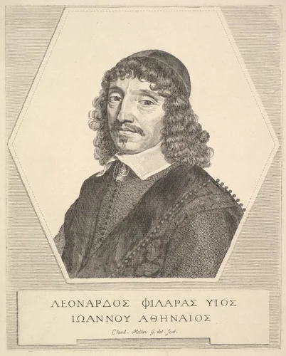 Portrait of Leonardos Philaras by Claude Mellan, print, 1651