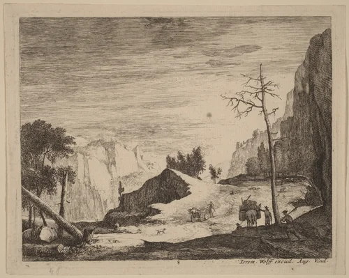 Mountainous Landscape with a Cart: pl.8 by Roelant Roghman
Melchior Küsel
Jeremias Wolff, print, 1627-1692