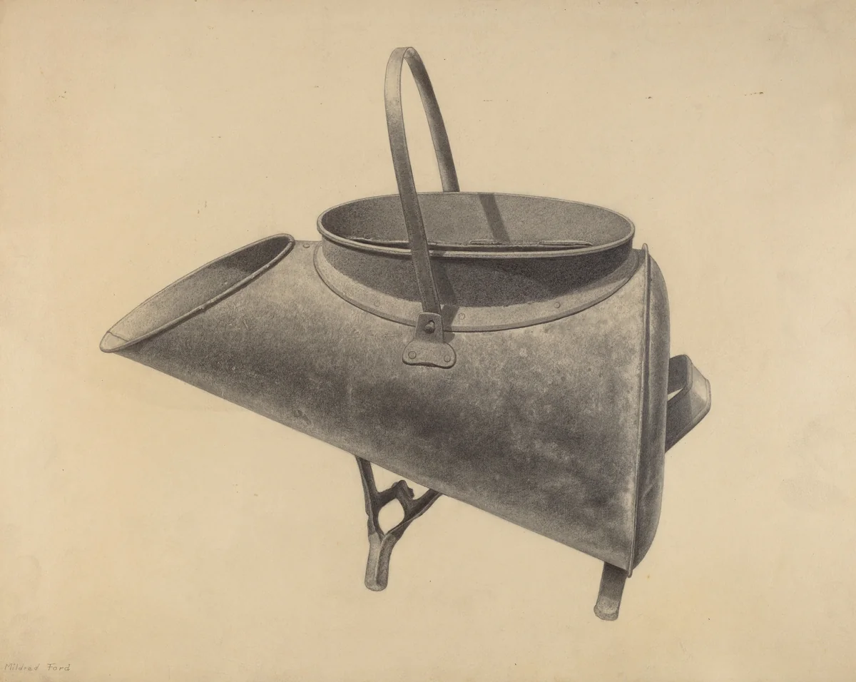 Coal Scuttle by Mildred Ford, index of american design, 1938