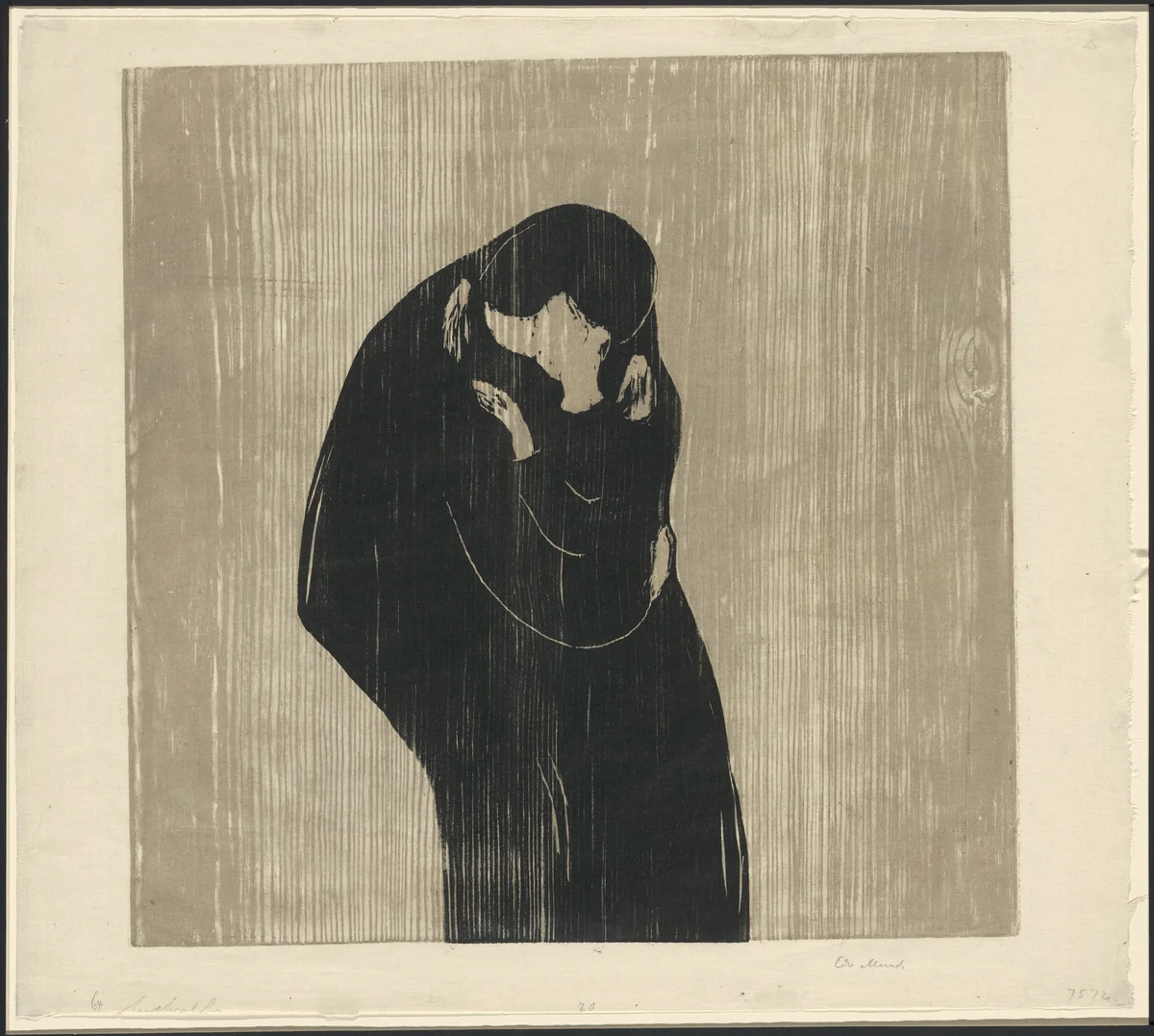 The Kiss IV by Edvard Munch, print, 1902