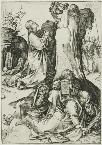 The Agony in the Garden, from The Passion by Martin Schongauer, print, 1475-1485
