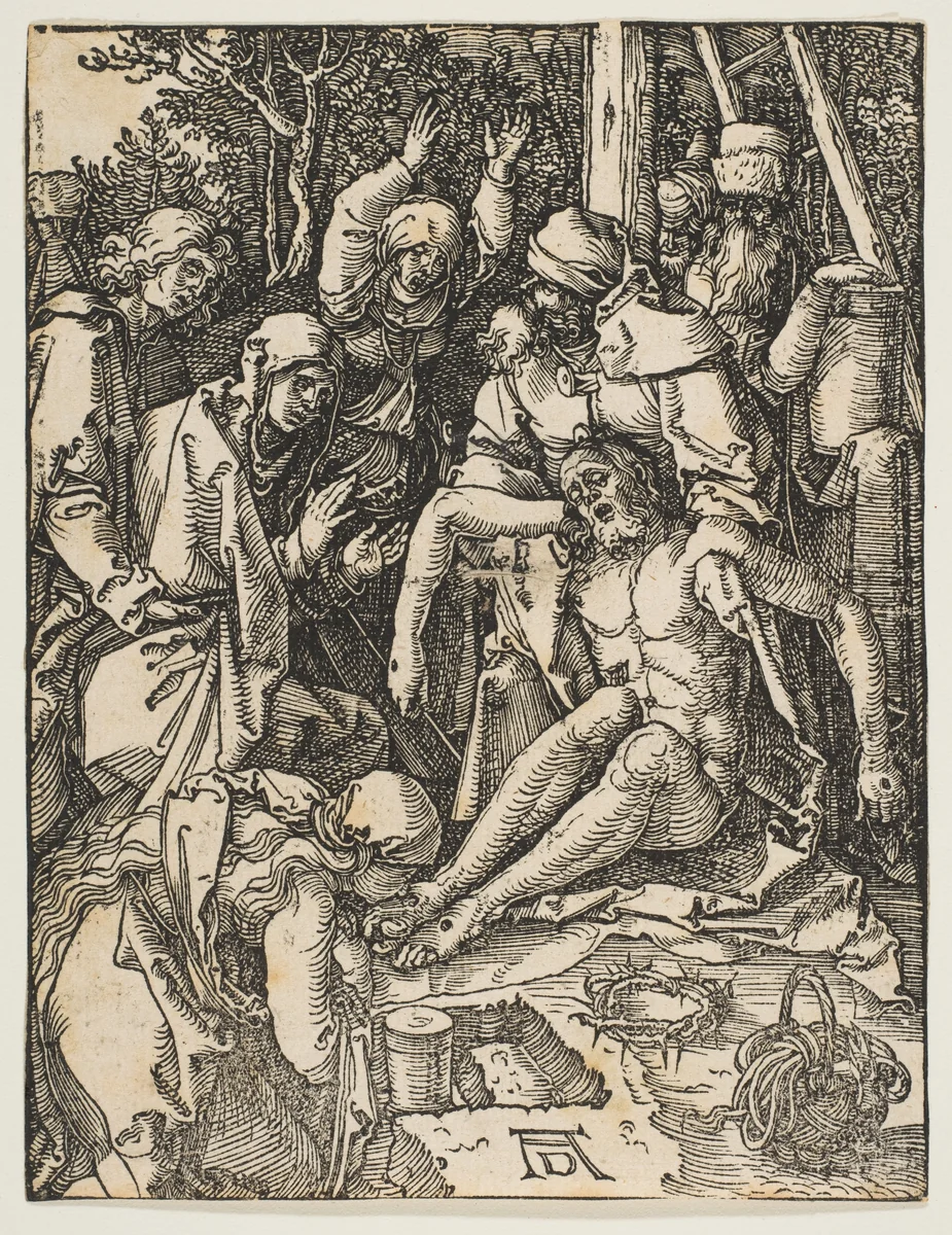 The Lamentation, from "The Small Passion" by Albrecht Dürer, print, 1509-1510