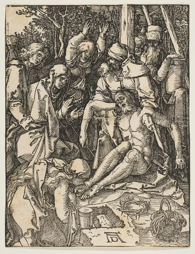 The Lamentation, from "The Small Passion" by Albrecht Dürer, print, 1509-1510