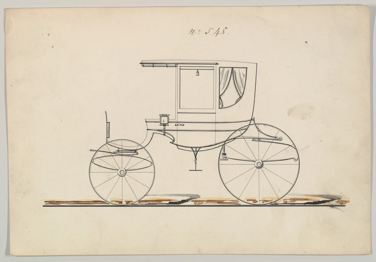 Rockaway #548 by Brewster & Co., drawing, 1850-1870