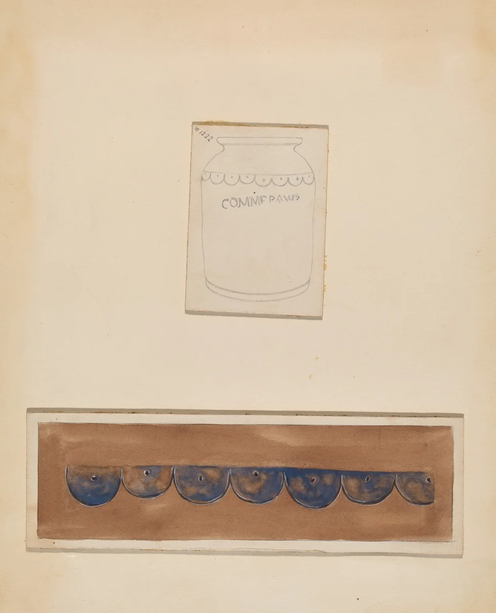 Jar by Yolande Delasser, index of american design, 1938