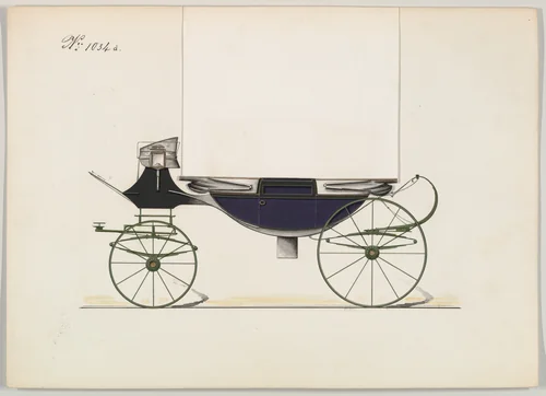 Landau #1034a by Brewster & Co., drawing, 1850-1870