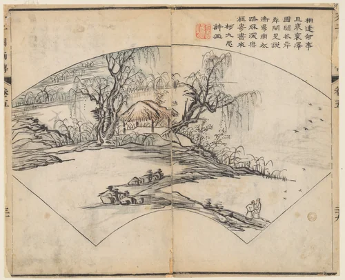 Page from the Mustard Seed Garden Manual of Painting by Wang Gai (王槩), print, 1679