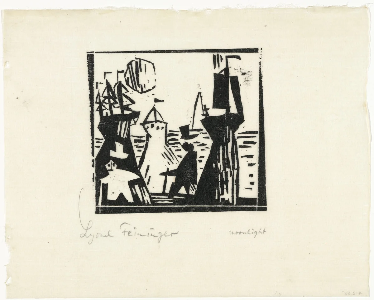 Moonlight (Mondschein) by Lyonel Feininger, print, 1921