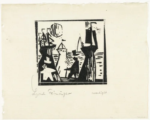 Moonlight (Mondschein) by Lyonel Feininger, print, 1921