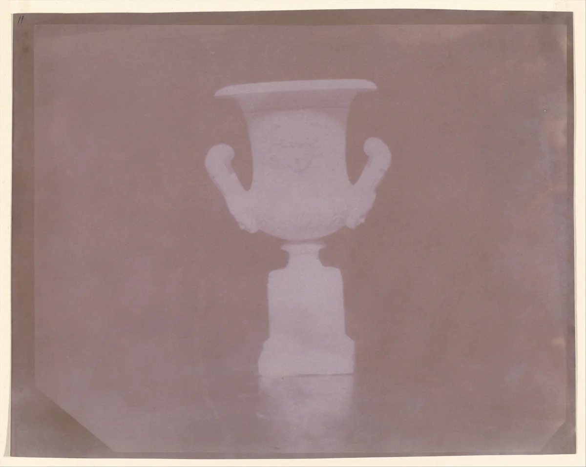 Vase with Medusa's Head by William Henry Fox Talbot, photograph, 1840