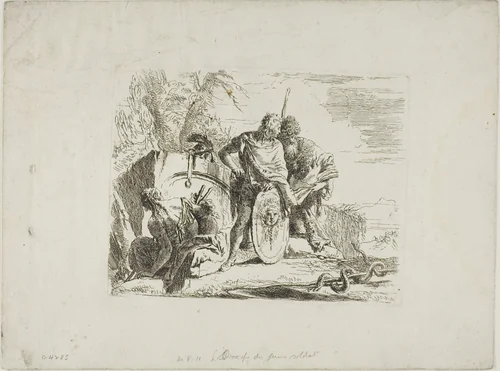The Astrologer and the Young Soldier, from Capricci by Giovanni Battista Tiepolo, print, 1740-1750