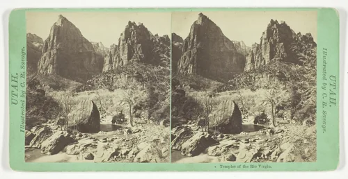 Temples of the Rio Virgin, from the series "Utah" by Charles Roscoe Savage, photograph, 1859-1862