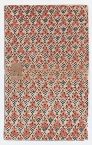 Book cover with overall diamond pattern with arrows by anonymous, print, 1800-1900
