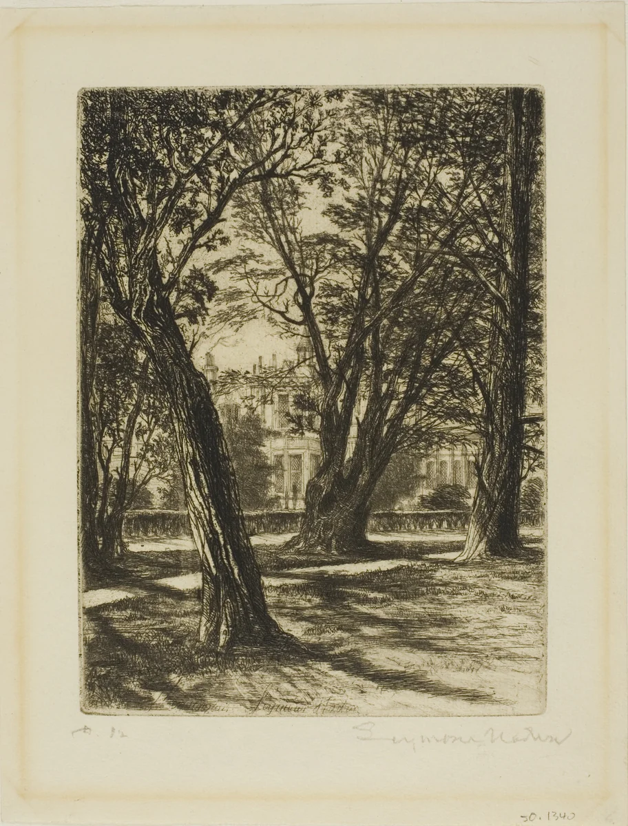 Kensington Gardens, No. I (small plate) by Francis Seymour-Haden, print, 1859