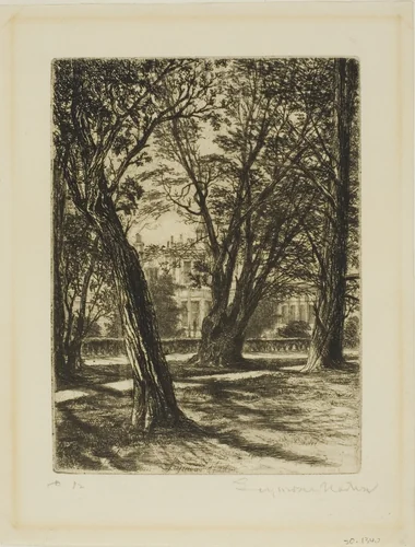 Kensington Gardens, No. I (small plate) by Francis Seymour-Haden, print, 1859