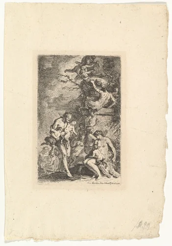 The Rearing of Satyrs' Children by Martin Johann Schmidt, print, 1771