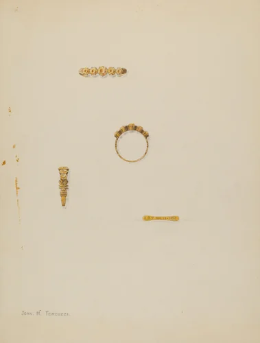 Topaz Ring by John H. Tercuzzi, index of american design, 1938