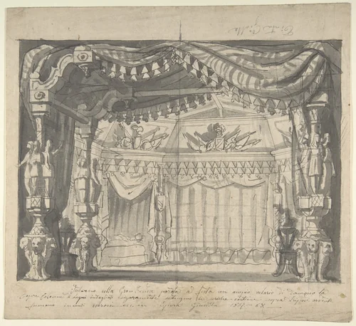 Interior of Opera Giudetta by anonymous, drawing, 1800-1900