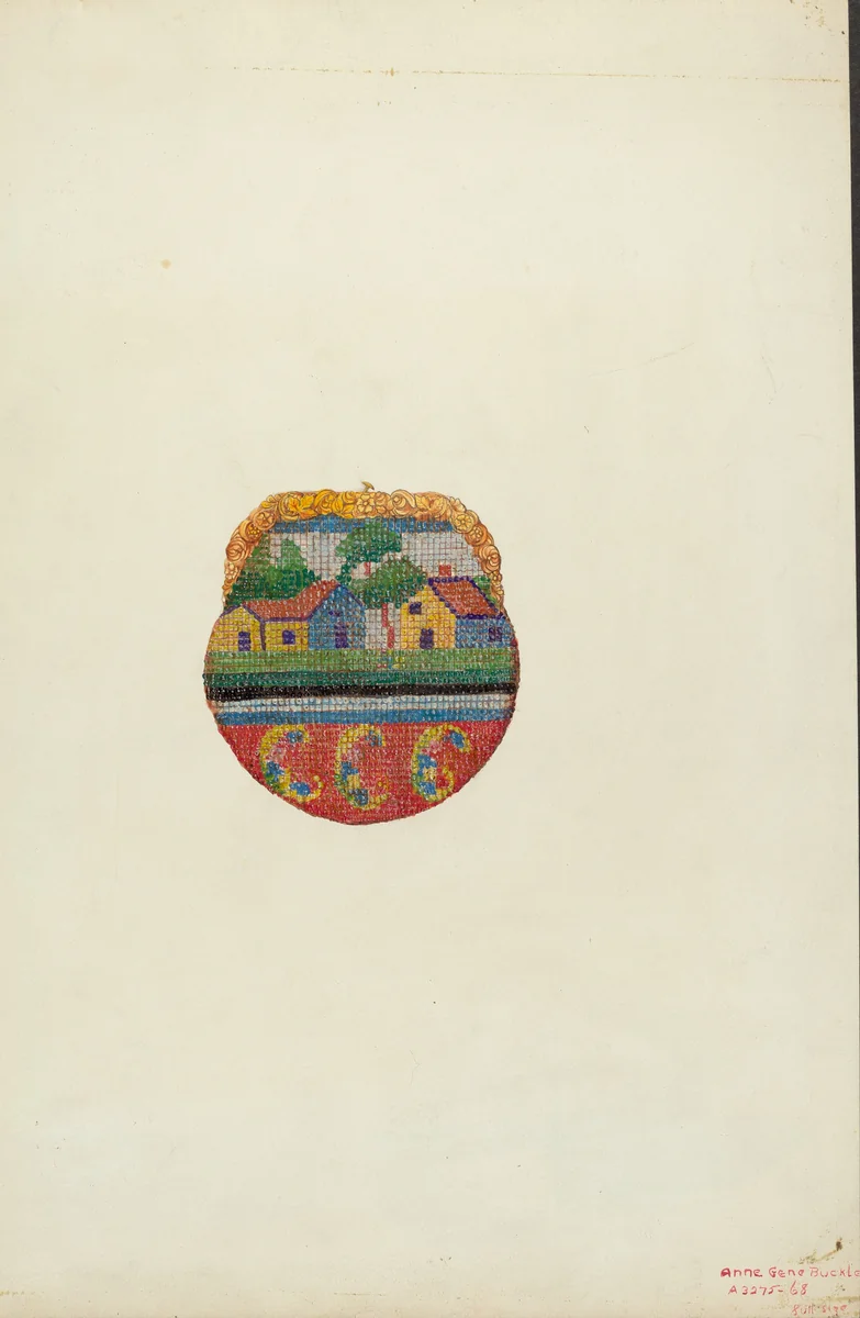 Beaded Purse by Ann Gene Buckley, index of american design, 1937