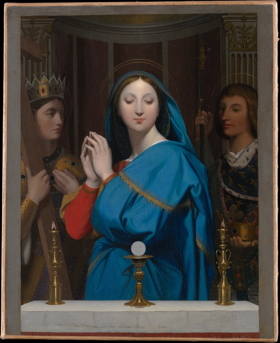 The Virgin Adoring the Host by Jean-Auguste-Dominique Ingres, painting, 1852