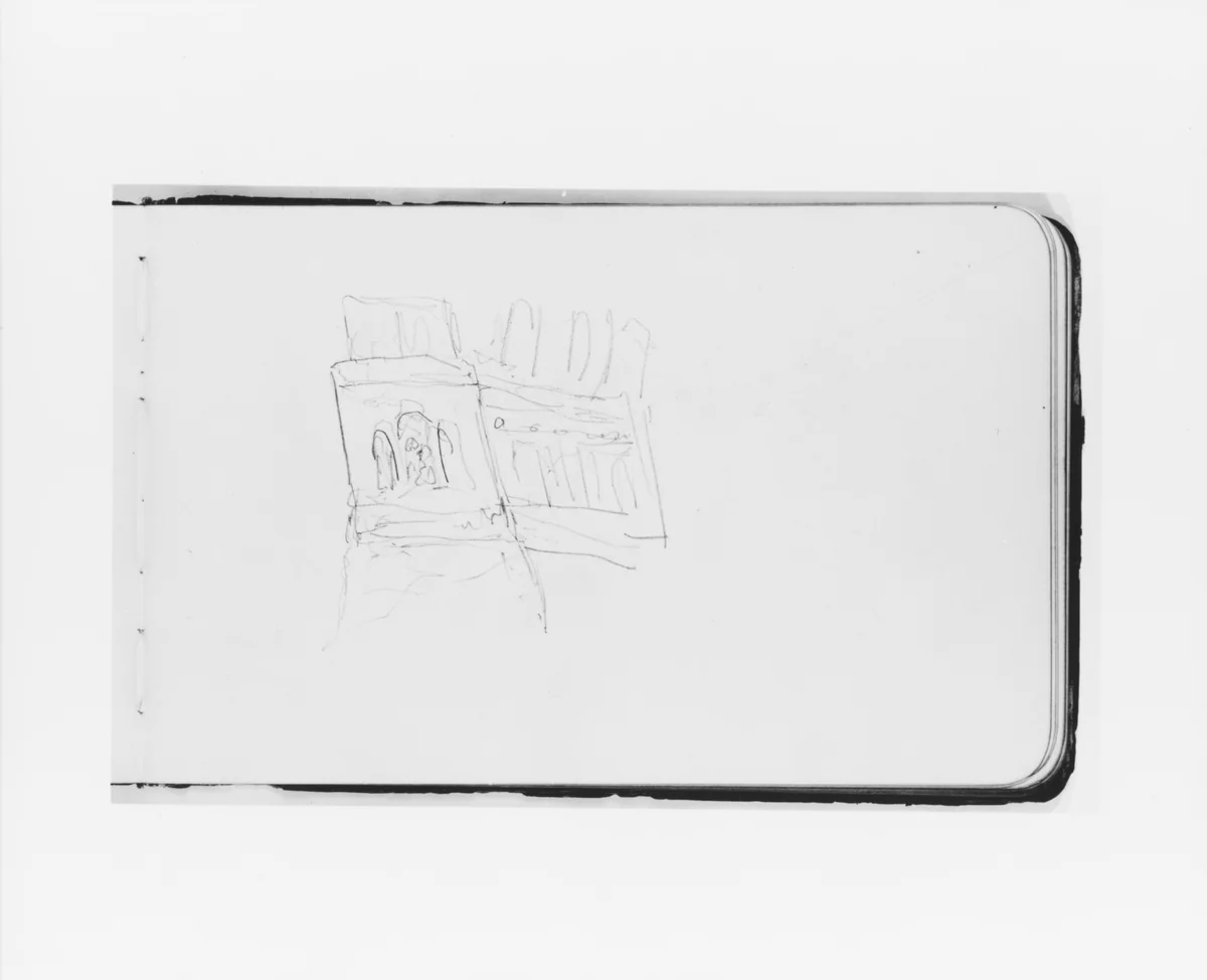 Sketch of a Ship's Stern (from Sketchbook) by Albert Bierstadt, artwork, 1891