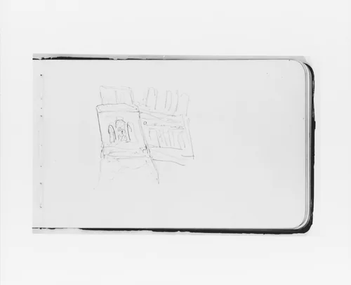 Sketch of a Ship's Stern (from Sketchbook) by Albert Bierstadt, artwork, 1891