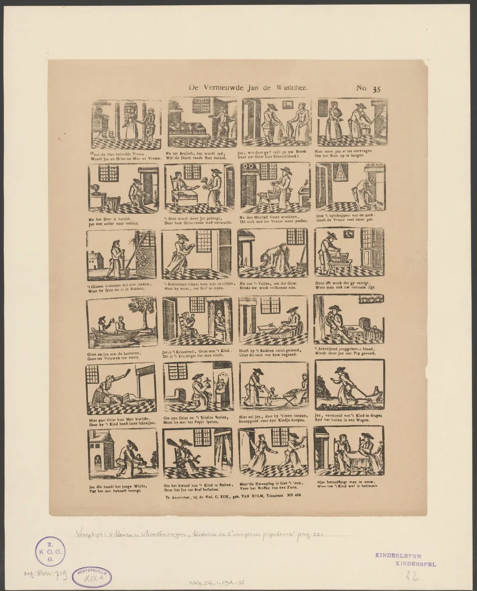 Het leven van Jan de Wasser by anonymous, print, 1842-1866