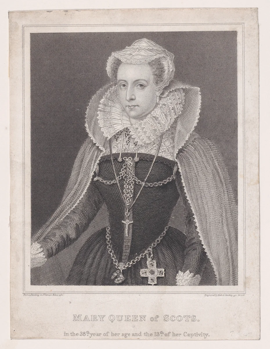 Mary, Queen of Scots by James Joshua Neele, print, 1824-1825