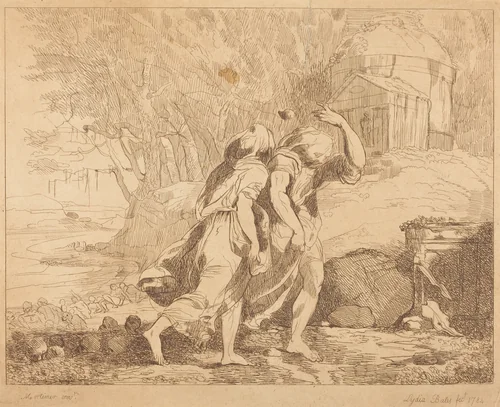 Two Fleeing Figures by Lydia Bates
John Hamilton Mortimer, print, 1784