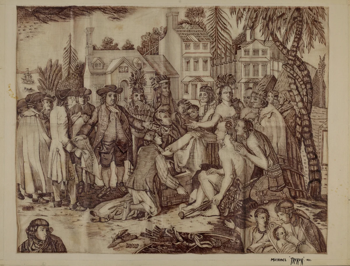 Printed Historical Textile by Michael Trekur, index of american design, 1938