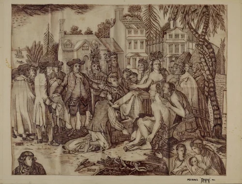 Printed Historical Textile by Michael Trekur, index of american design, 1938