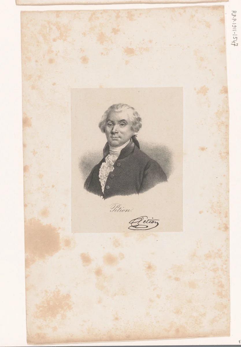 Portret van Jérôme Pétion de Villeneuve by anonymous, print, 1818-1842
