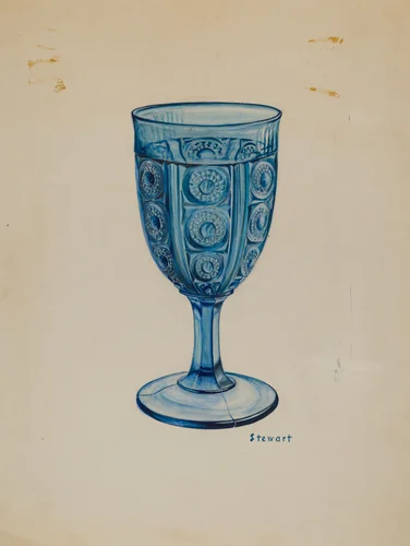 Blue Goblet by Robert Stewart, index of american design, 1937
