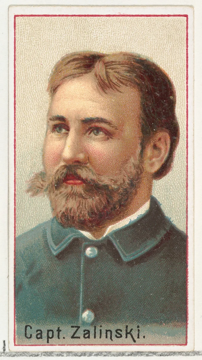 Captain Zalinski, printer's sample for the World's Inventors souvenir album (A25) for Allen & Ginter Cigarettes by Allen & Ginter, print, 1888